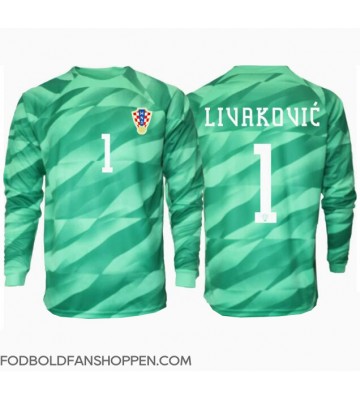 Kroatien Dominik Livakovic #1 Målmand Udebanetrøje EM 2024 Langærmet